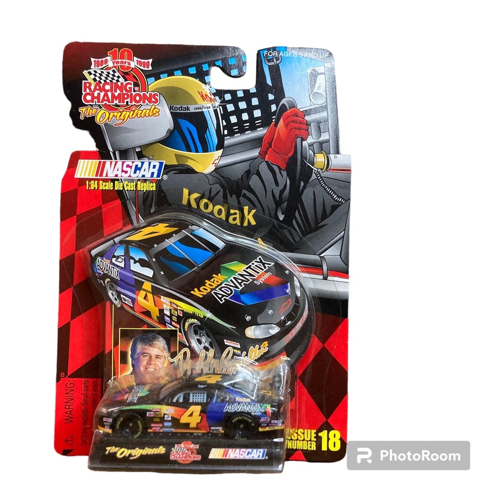 Racing Champions Bobby Hamilton die cast car and stand